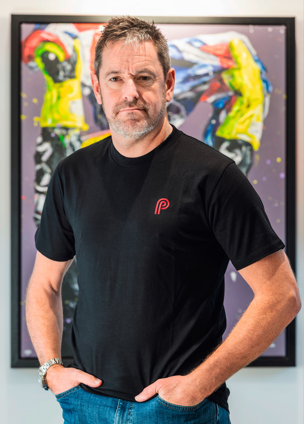 Petrol Ped - Black Red Tee