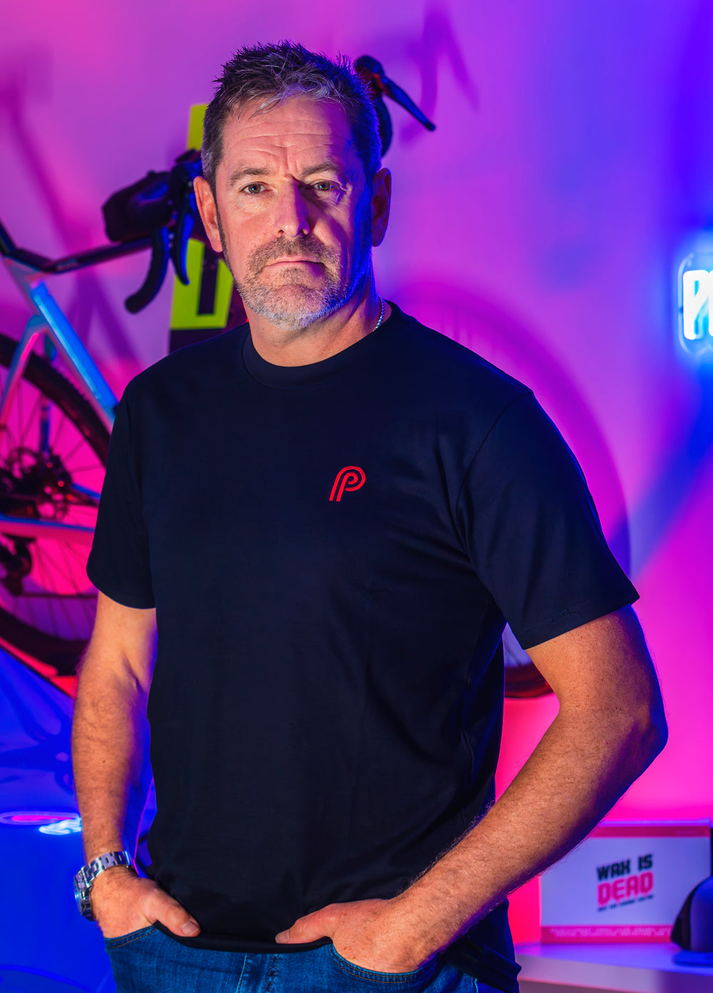 Petrol Ped - Black Red Tee