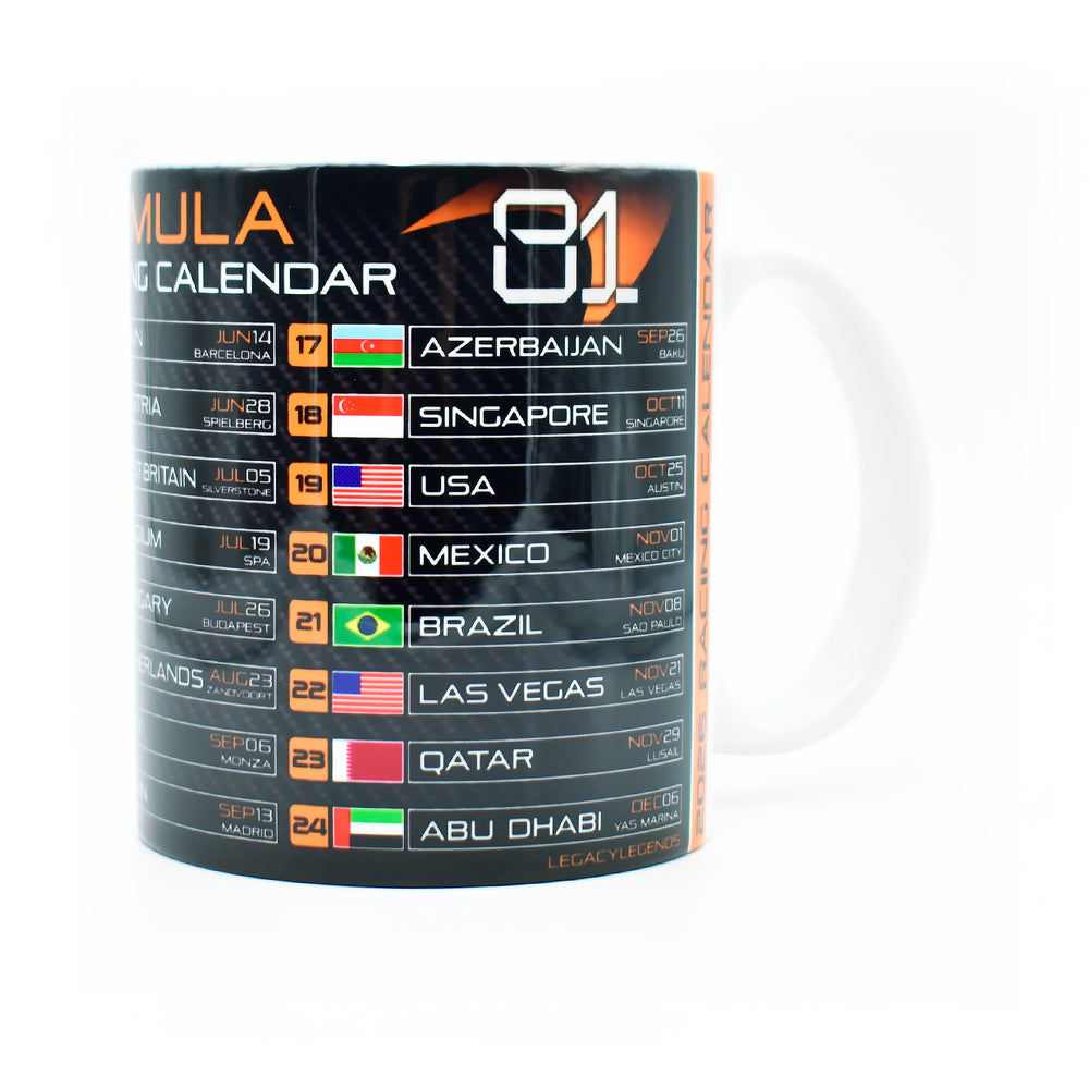 Formula 2026 Calendar - MCL Edition