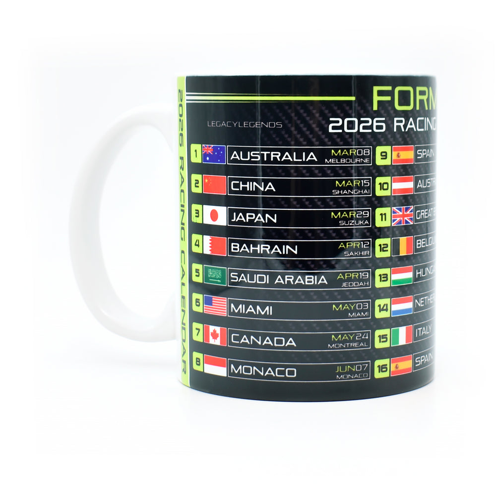 Formula 2026 Calendar - Neon Green Edition