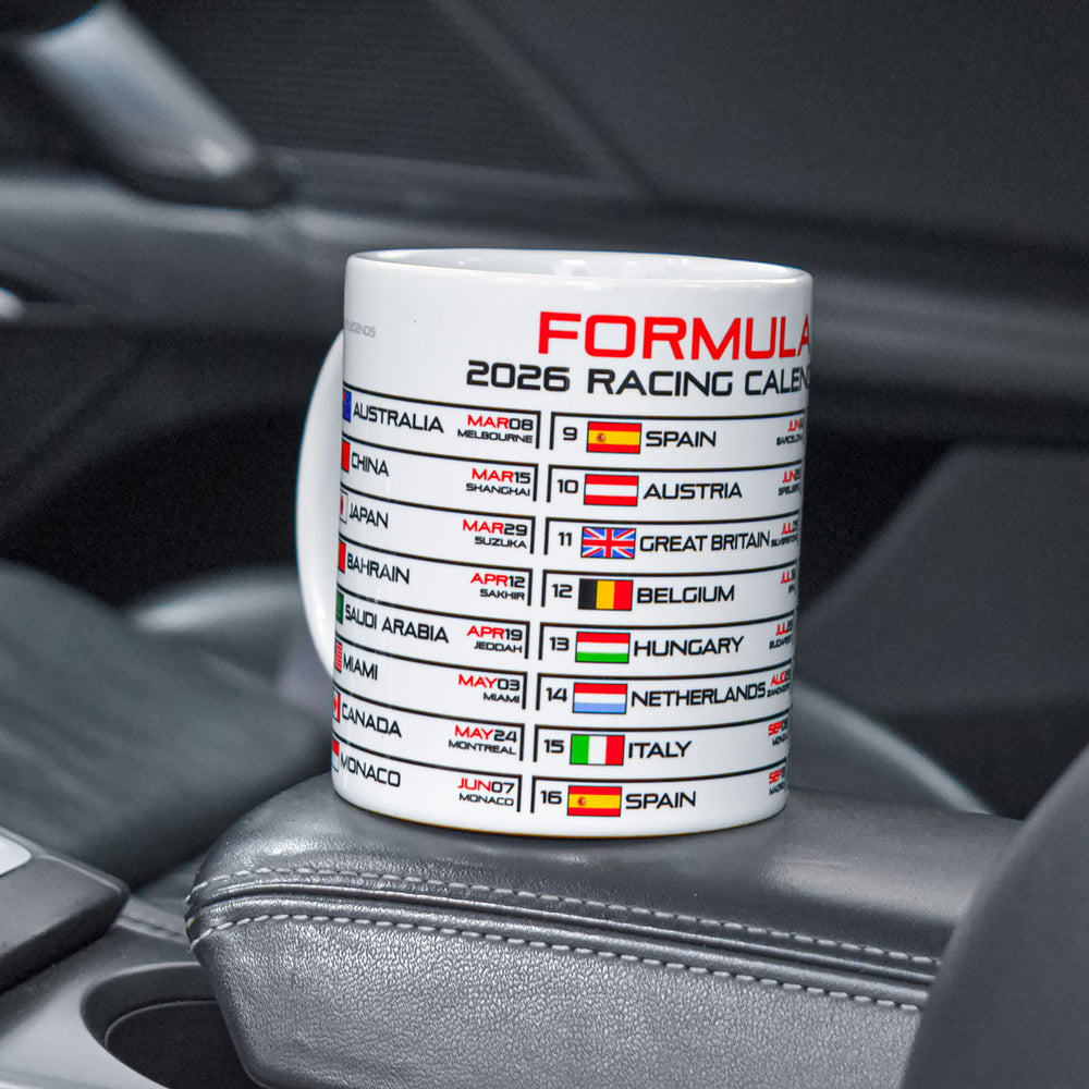 Formula 2026 Calendar - White Edition