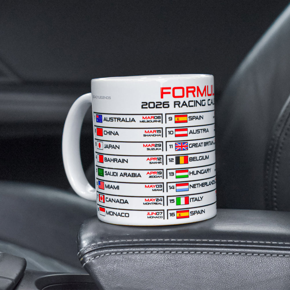 Formula 2026 Calendar - White Edition