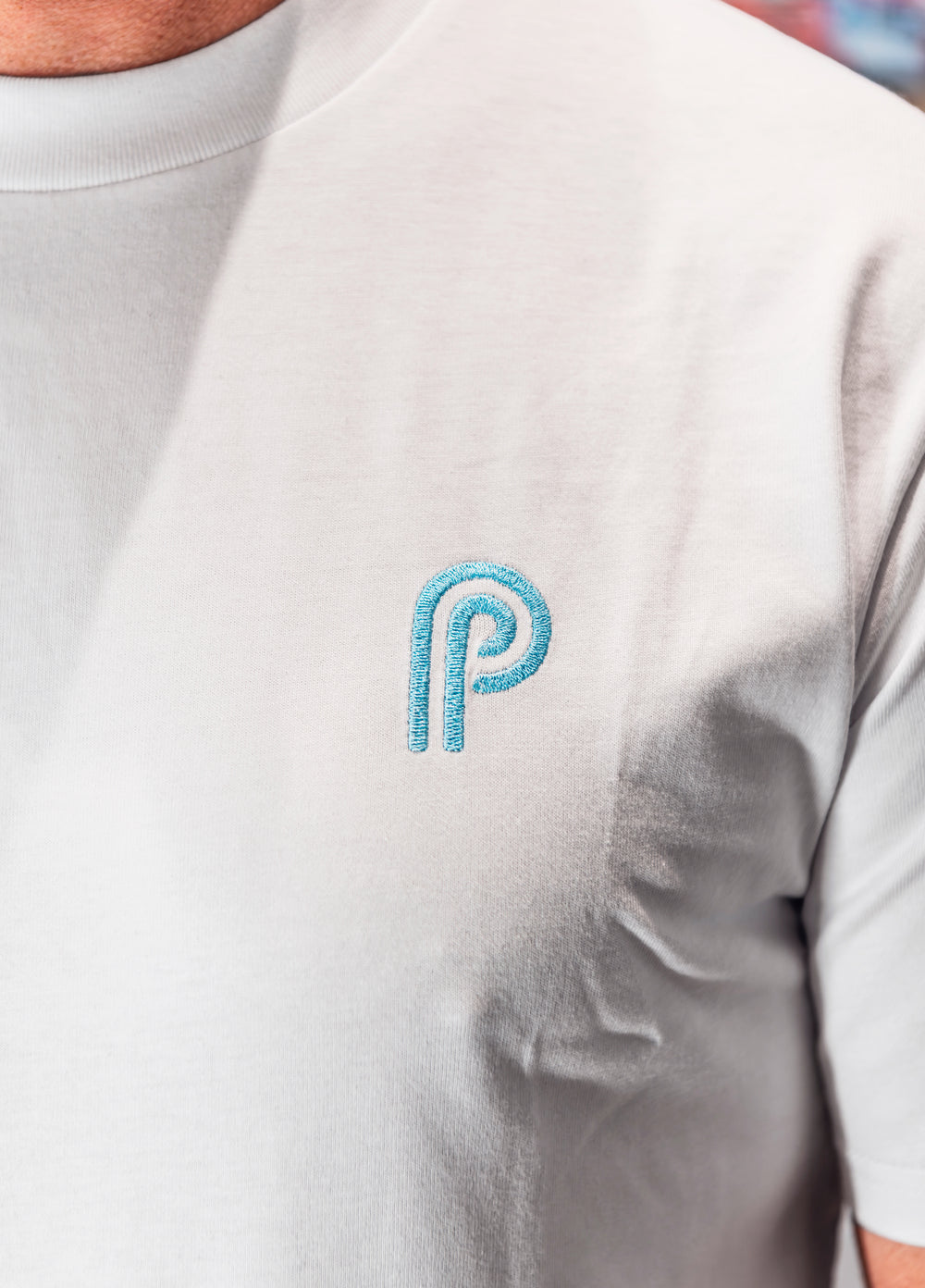 Petrol Ped - White Gulf Blue Tee