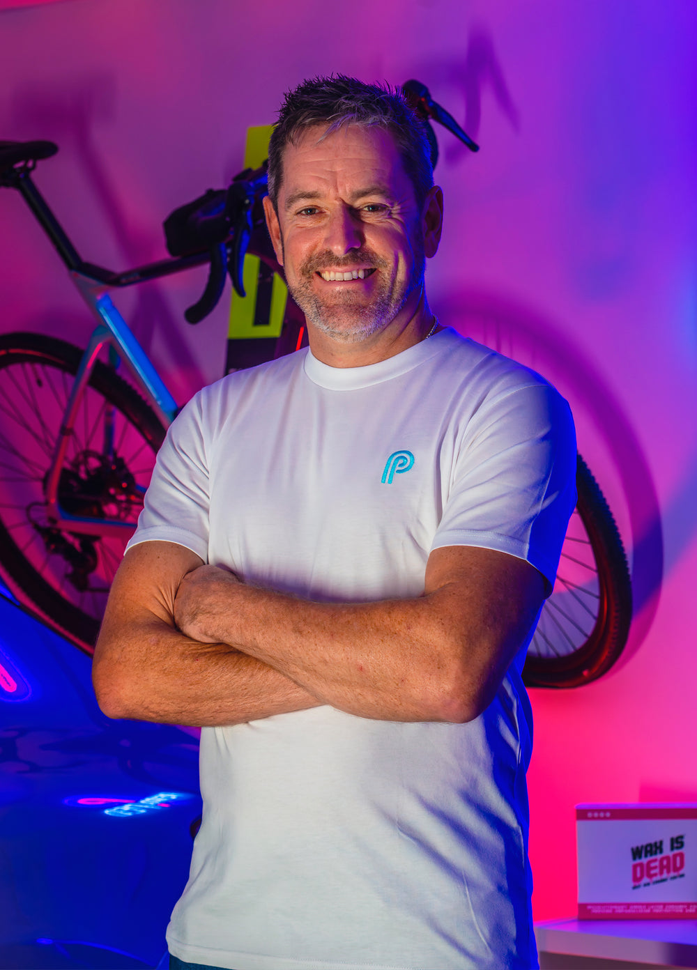 Petrol Ped - White Gulf Blue Tee