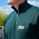 Ctrl & Shift - Pine Green Half Zip Fleece